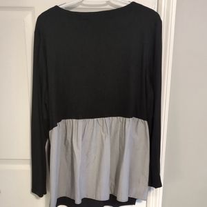 Cute LOFT Plus Black Mixed Media Top 16/18
